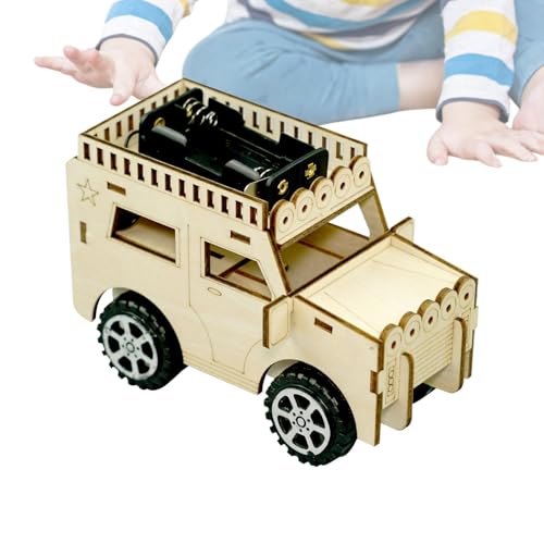 Wissenschaftsauto-Bausatz, Spielzeugauto für wissenschaftliche Experimente,Handgefertigtes Wissenschaftsexperiment-Set - Auto-Bastelaktivitäten, Technik-Set, Lernspielzeug aus Holz, wissenschaftliche von Generisch