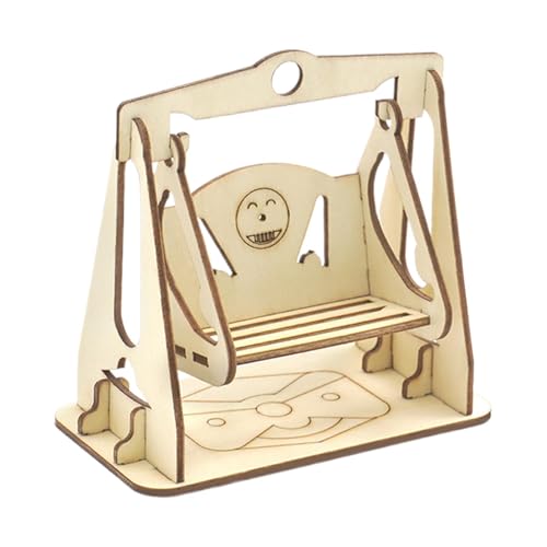 Wooden Swing Puzzle, Swing Ride Mechanical Model Kit, Portable Interactive Wood Swinging Model Crafts, Leak Proof and Compact Sway Miniature, 11.5x6.5x11cm/4.53x2.56x4.33 Inches von Generisch