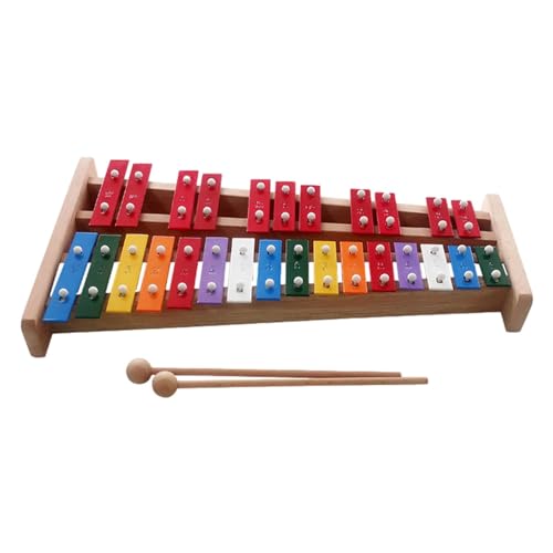 Wooden Xylophone,Toy Xylophone | Tragbares Glockenspiel Xylophon - Small and Portable Glockenspiel Instrument, 27 Notes Educational Glockenspiel Instrument, Improves Hand-Eye Coordination von Generisch