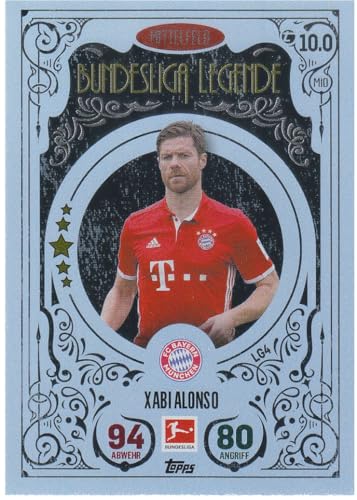 Xabi Alonso t 10.0 M Mittelfeld Bayern BL Legende Topps Fußball Sammelkarte LG4 von Generisch