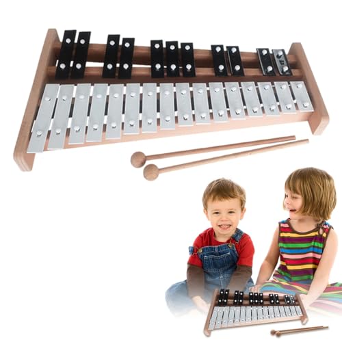 Xylophone Instrument,Xylophone for Kids - Glockenspiel Instrument | Instrument für Kinder und Mädchen, tragbar, professionelles Glockenspiel mit 27 Noten, interaktives Spielzeug-Xylophon für Kinder von Generisch