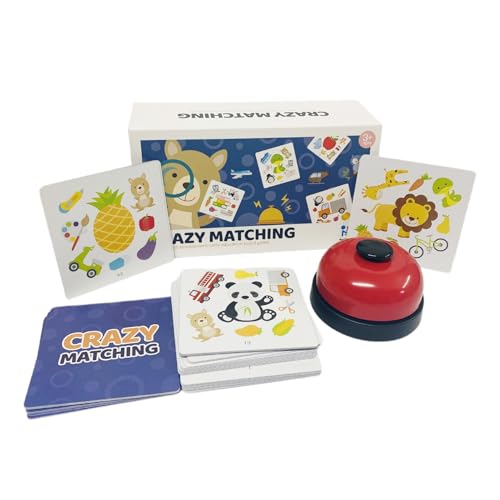 Zahlen Zuordnung Brettspiel | Zahlen Zuordnung Tischkartenspiel - Interaktives Lernspielzeug Eltern-Kind Mit Glocke Für Unterwegs Zuhause Kindergarten Zahlen Zuordnung Brettspiel | Zahlen Zuordnung Tischkartenspiel - Interaktives Lernspielzeug Eltern-Kind Mit Glocke Für Unterwegs Zuhause Kindergarten von Generisch