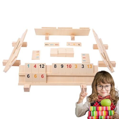 Zahlenbrettspiele für Kinder,Zahlenbrettspiele für Erwachsene,Strategie-Brettspiel - Eltern-Kind-Interaktionsspiel aus Holz, Lernspiel, Familienspiel für das Training des logischen Denkens von Generisch