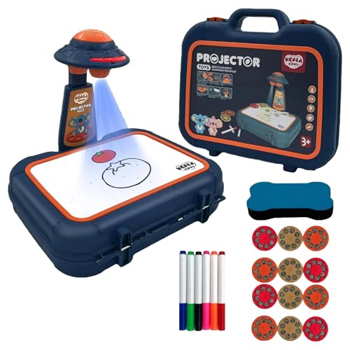 Zeichenprojektor für Kinder Maltafel Zaubertafel - Zeichnung Projektor Tabelle mit 96 Projektionsmuster - Trace und Draw Projektor Spielzeug Handtasche Design Smart Projektion Zeichnung Board (B) von Generisch