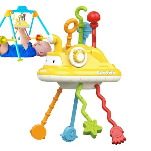 Ziehspielzeug für Babys, Ziehspielzeug für Babys - Mehrzweck-Zugschnur-Beißspielzeug für Babys, Kinderwagen-Spielzeug,Innovatives sensorisches Spielzeug für Kleinkinder, Baby-Autositzspielzeug für und von Generisch