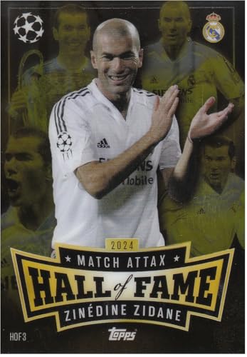 Zinédine Zidane Madrid 2024 Match Attax Hall of Fame Fußball Sammelkarte Hof 3 von Generisch