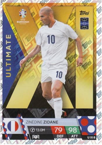 Zinédine Zidane t 13.0M Ultimate Holo Foil Fußball Sammelkarte Frankreich U XI 8 von Generisch