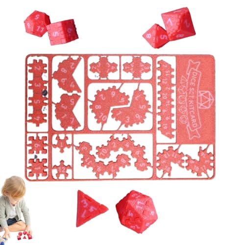 Zusammenbau Der Würfel, 3D-gedrucktes Würfelpuzzle, Kreatives 6-polyedrisches Würfelset, Lustiges Würfel-Bastelset Für Erwachsene Und Kinder, Für Kinder Und Erwachsene von Generisch