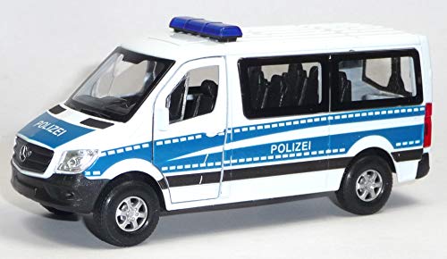 generisch Mercedes Benz Sprinter Polizei Sammlermodell ca. 12 cm weiß / blau von Buosha