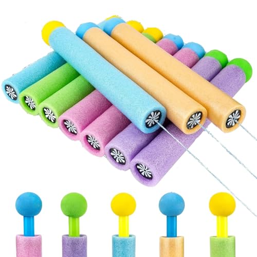 wasserpistole Schaumstoff Kinder, 10 Stück wasserspritze, Schaumpistolen für Kinder von 3–10 Jahren, 7m Reichweite Pool Spielzeug für Kleinkinder, Sommer-Schwimm- und Strandparty wasserpistole Schaumstoff Kinder, 10 Stück wasserspritze, Schaumpistolen für Kinder von 3–10 Jahren, 7m Reichweite Pool Spielzeug für Kleinkinder, Sommer-Schwimm- und Strandparty von Generisch