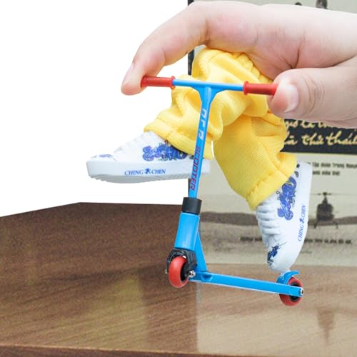 Genikeer Finger Spielzeug Set - Fingerboard Scooter | Minis-Finger-Scooter Mehrfarbiges Finger-Scooter-Spielzeug | Finger Skateboard Mit Schuhen Für Skateboarder, Partyzubehör von Genikeer