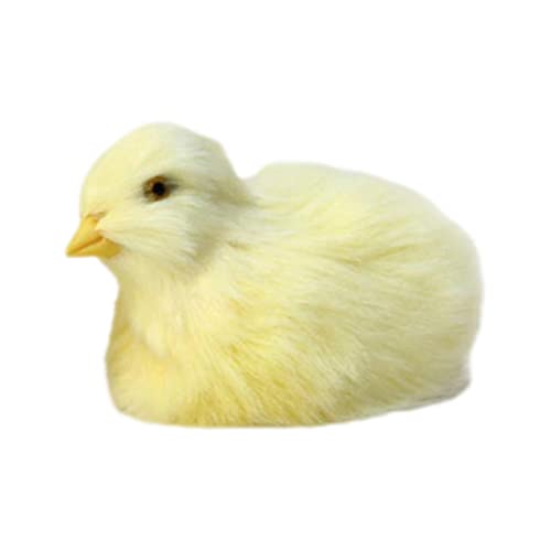 Genikeer Simulation Küken Tierpuppe - Realistische Küken Toy, Küken Figur Lebensechte Pelzige Tier Spielzeug, Huhn Kuscheltier, Simulation Küken Fotografie Simulation Huhn Ostern Küken Deko von Genikeer