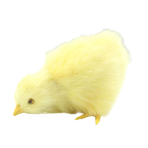 Genikeer Simulation Küken Tierpuppe - Realistische Küken Toy, Küken Figur Lebensechte Pelzige Tier Spielzeug, Huhn Kuscheltier, Simulation Küken Fotografie Simulation Huhn Ostern Küken Deko von Genikeer