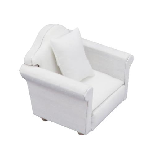 Miniatur Möbel Sofa | Puppenhaus Couch Sessel 1 12 | Puppenhaus Möbel Sofa Und Sessel | Spielzeug Sofa Miniatur | Puppenhaus Zubehör Sofa Mit Kissen Für Jungens Mädchen von Genikeer