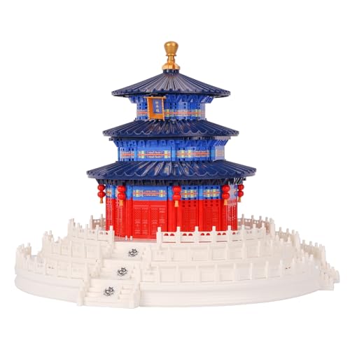 Geniteen Chinesische Architektur-Bausteine, Tempel des Himmels-Bausteine-Set, Geschenk für Kinder und Erwachsene, Geschenk für Geburtstag, Weihnachten und Neujahr, 2716 Stück von Geniteen