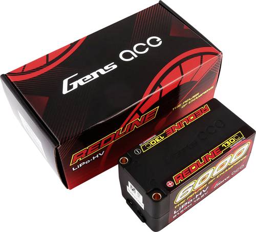 Gens ace Modellbau-Akkupack (LiPo) 15.2V 6000 mAh Zellen-Zahl: 4 130 C Box Hardcase 5mm Buchse von Gens ace