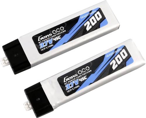 Gens ace Modellbau-Akkupack (LiPo) 3.7V 200 mAh Zellen-Zahl: 1 45 C Block Molex Stecker von Gens ace