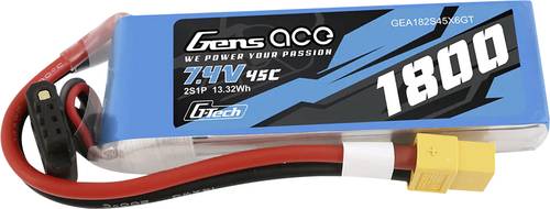 Gens ace Modellbau-Akkupack (LiPo) 7.4V 1800 mAh Zellen-Zahl: 2 45 C Block XT60 von Gens ace