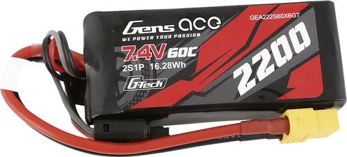 Gens ace Modellbau-Akkupack (LiPo) 7.4V 2200 mAh Zellen-Zahl: 2 30 C Block XT60 von Gens ace