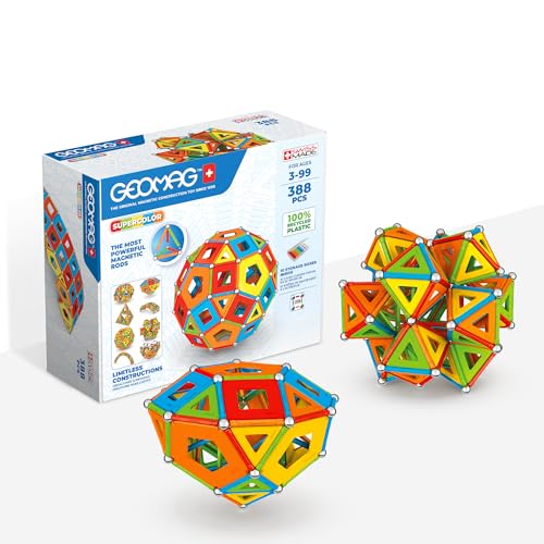 Geomag - Classic Masterbox Magnetische Bausteine für Kinder, Magnetisches Spielzeug, Grüne Kollektion 100% Recyceltes Plastik, 3-99 Jahre, 388 Teile von Geomag