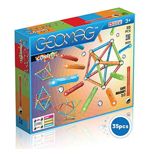 Geomag, Classic Confetti, 351, Magnetkonstruktionen und Lernspiele, 35-teilig von Geomag