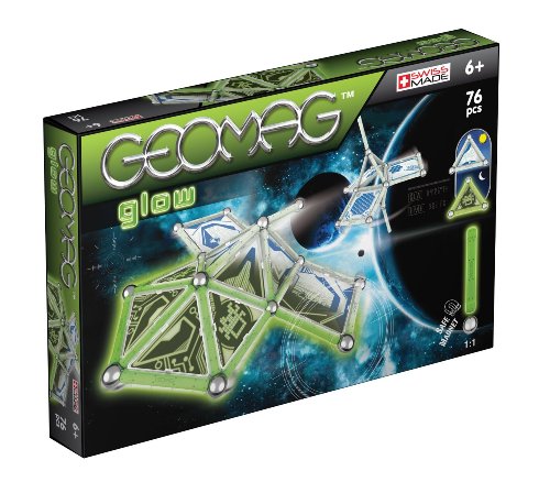 Geomag 332 Kids Panels Glow Space, 76-teilig von Geomag