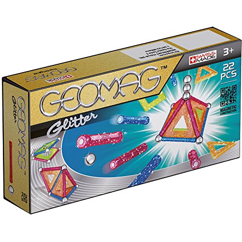 Geomag, Classic Glitter 530, Magnetkonstruktionen und Lernspiele, 22-teilig von Geomag