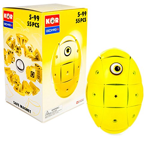 Geomag 675" KOR 2.0 Egg 108C Konstruktionsspielzeug, 55-teilig, Gelb von Geomag