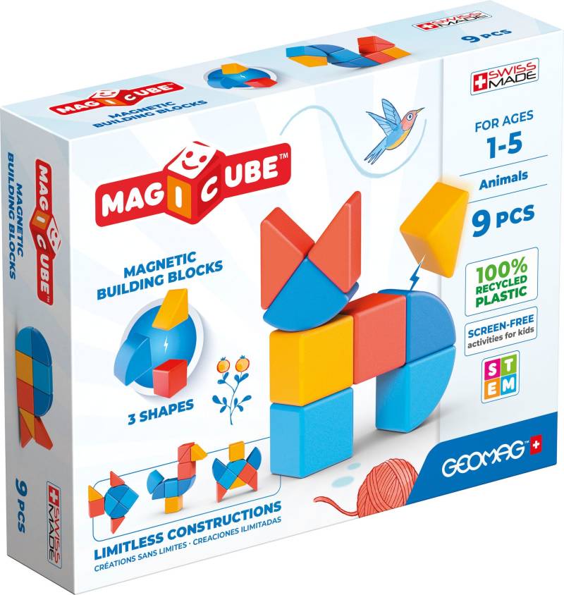 Geomag Magicube Baukasten Tiere 9 Teile von Geomag