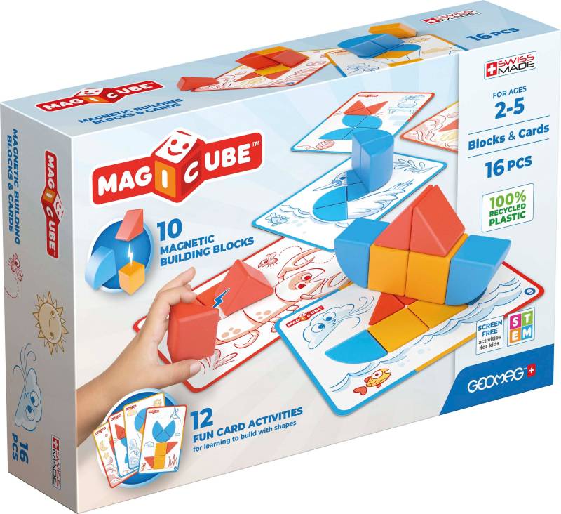 Geomag Magicube Klötze und Karten 16 Teile von Geomag