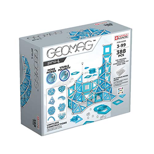 Geomag Pro-L Magnetisches BAU-Spielzeug, Mehrere Farben, 3-99 Jahre, 388 Teile von Geomag