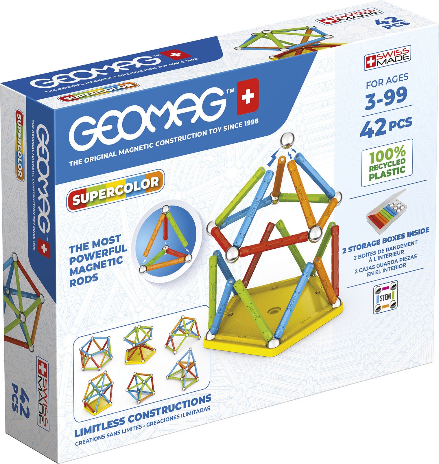 Geomag Supercolor Baukasten 42 Teile von Geomag