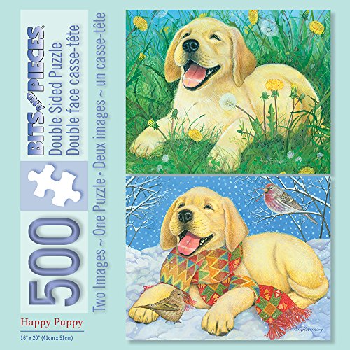 George Happy Puppy by Amy Rosenberg Doppelseitiges 500 Teile Puzzle von George