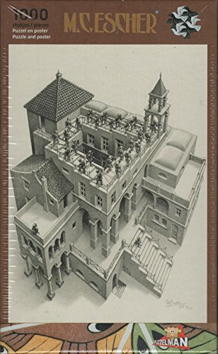 George Puzzleman 1000 Teile Puzzle - Aufsteigend und Absteigend von MC Escher von George