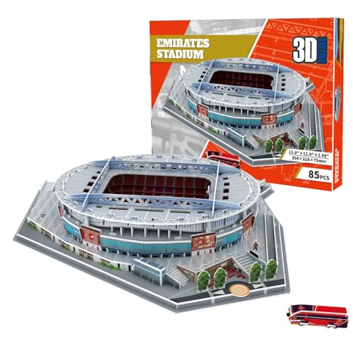 Georgie Porgy 3D Fußballstadion Puzzle DIY Spielzeug Bauen Baukästen (Emirates Stadion 85 Stück) von Georgie Porgy