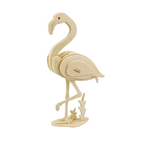 Georgie Porgy 3D Holz Puzzle Flamingo Modell Woodcraft Baukasten Kinder Spielzeug (JP269 Flamingo 22pcs) von Georgie Porgy