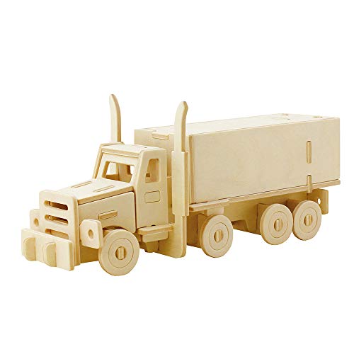 Georgie Porgy 3D Holz Puzzle LKW Modell holzhandwerk Baukasten Kinder Spielzeug (JP245 LKW 38 Stück) von Georgie Porgy