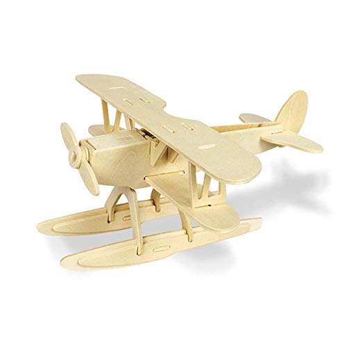 Georgie Porgy 3D Holz Puzzle Tier Bausteine für Kinder Puzzle pädagogisches Spielzeug Geschenk (JP209 Wasserflugzeug) von Georgie Porgy