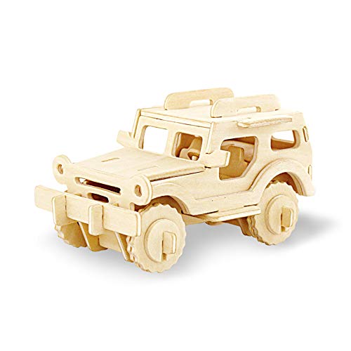 Georgie Porgy 3D Holz Puzzle Tier Bausteine für Kinder Puzzle pädagogisches Spielzeug Geschenk (JP232 Auto) von Georgie Porgy