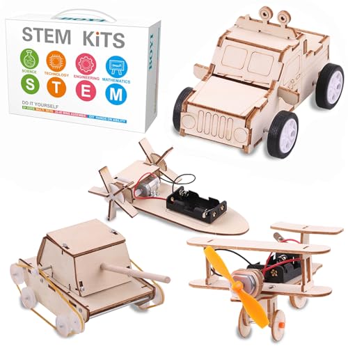 Georgie Porgy STEM Kits für Kinder Experimentierkasten 3D Holzpuzzles STEM Spielzeug Wissenschafts Sets DIY Modellbau Bastelsets Geburtstagsgeschenke für Jungen Mädchen (Auto Flugzeug Schiff Panzer) Georgie Porgy STEM Kits für Kinder Experimentierkasten 3D Holzpuzzles STEM Spielzeug Wissenschafts Sets DIY Modellbau Bastelsets Geburtstagsgeschenke für Jungen Mädchen (Auto Flugzeug Schiff Panzer) von Georgie Porgy