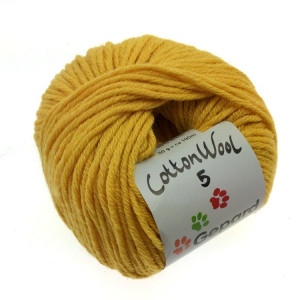 Gepard Garn CottonWool 5 Garn Unicolor 122 Strong Yellow von Gepard Garn