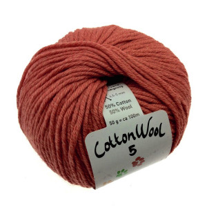 Gepard Garn CottonWool 5 Unicolor 355 Staubweinrot von Gepard Garn