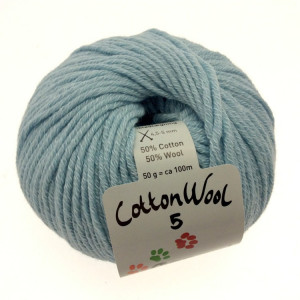 Gepard Garn CottonWool 5 Garn Unicolor 712 Helles Wasserblau von Gepard Garn