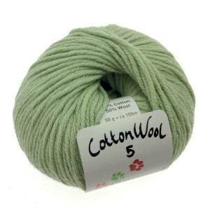 Gepard Garn CottonWool 5 Unicolor 810 Sanftgrün von Gepard Garn