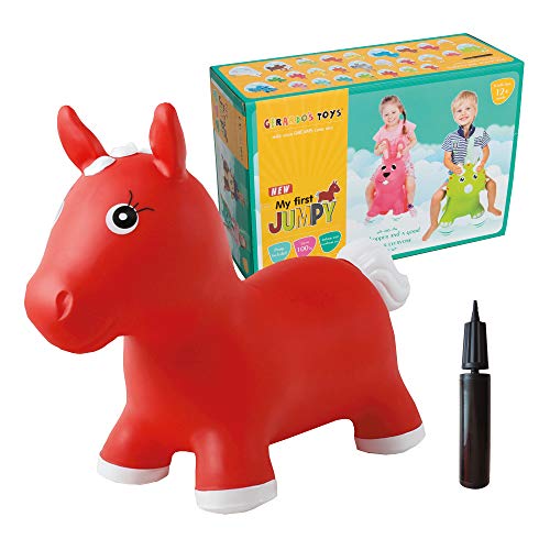 GERARDO'S Toys Hüpftier Rot Pferd - Hüpftiere ab 2 Jahr und ab 3 Jahre - Hüpftier Kinder - Aufblasbare Tiere Spielzeug Draussen oder Drinnen für Kleinkinder ab 12 Monaten - Inklusive Luftpumpe GERARDO'S Toys Hüpftier Rot Pferd - Hüpftiere ab 2 Jahr und ab 3 Jahre - Hüpftier Kinder - Aufblasbare Tiere Spielzeug Draussen oder Drinnen für Kleinkinder ab 12 Monaten - Inklusive Luftpumpe von GERARDO'S