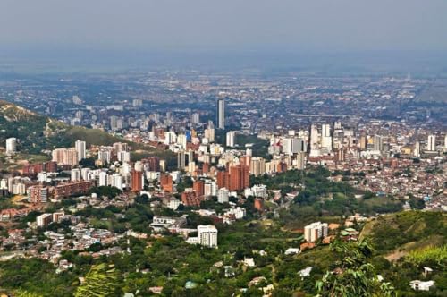 Puzzle für Erwachsene, 1000 Teile, SANTIAGO CHILE SKYLINE Glänzende Holzpuzzles mit Druckansicht Gran Torre A261, anspruchsvolle Puzzles für Freunde, Familie, Wanddekoration von Geroclonup