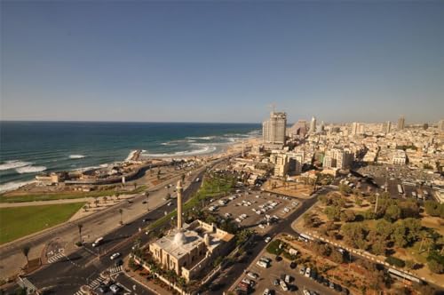 Puzzle für Erwachsene, 1000 Teile, TEL AVIV SKYLINE Glänzende Holzpuzzles Israel Jerusalem Hebräischer Strand A205 Herausfordernde Puzzles für Freunde Familie Wanddekoration von Geroclonup