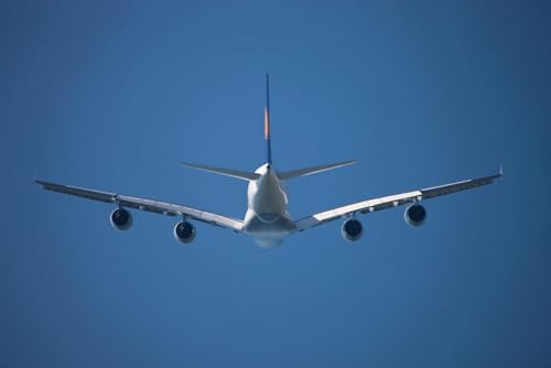 Puzzle für Erwachsene, 1000 Teile Flugzeug fliegt im Himmel Mid Air von hinten Foto Foto Familie Lustige Herausfordernde Urlaubspuzzles für Erwachsene Puzzle Geschenk für Frauen Männer Senioren von Geroclonup