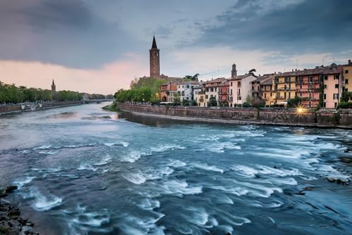 Puzzle für Erwachsene, 1000 Teile Verona Venetien Italien Stadtbild Adige Fluss Foto Foto Familie Lustige Herausfordernde Urlaub Puzzles für Erwachsene Puzzle Geschenk für Frauen Männer Senioren von Geroclonup