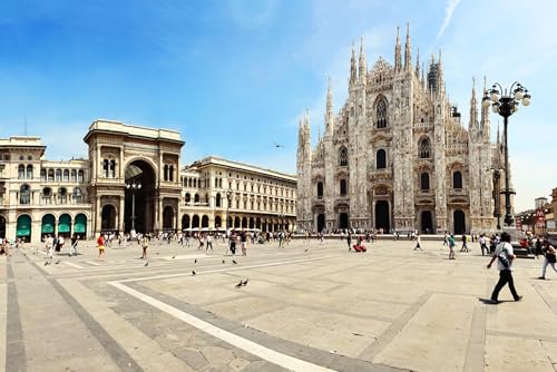 Puzzle für Erwachsene 1000 Teile Kathedrale von Mailand Galleria Vittorio Emanuele II Foto Familie Lustige Herausfordernde Urlaub Puzzles für Erwachsene Puzzle Geschenk für Frauen Männer Senioren von Geroclonup